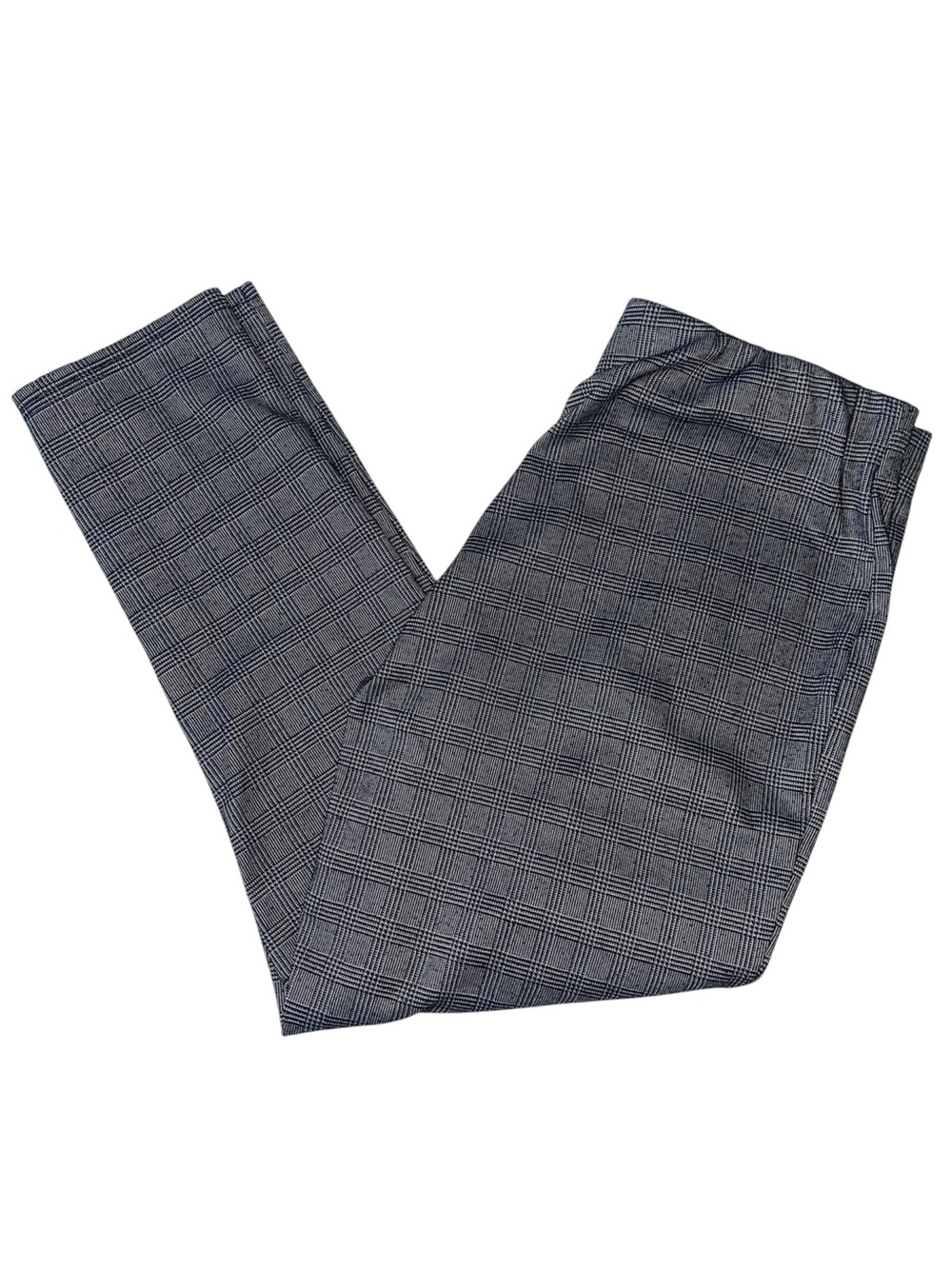 Maze Collection  grey and black glen plaid ankle pants designed size 3X